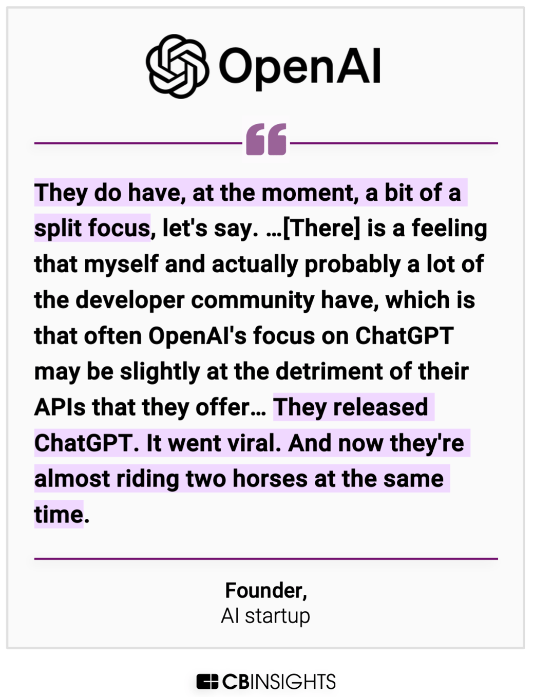 OpenAI's split focus