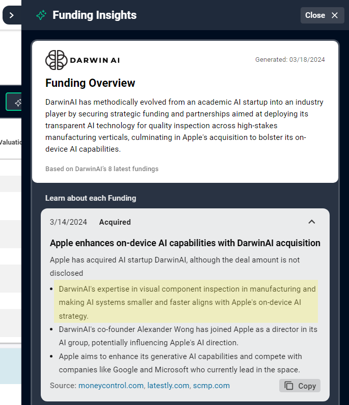 darwin ai funding insights