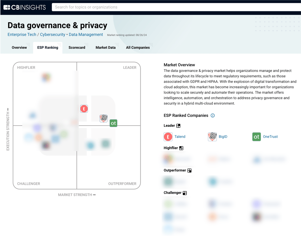 data governance and privacy esp blur