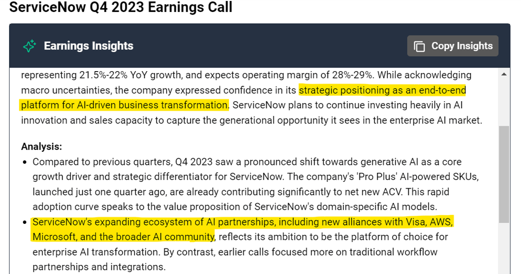 service now earnings call q423